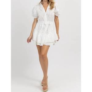 NEW MABLE for the frill mini dress in off-white